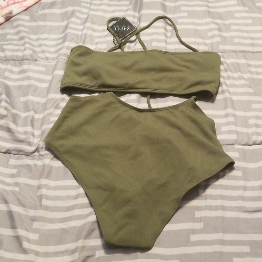 Green bathing suit